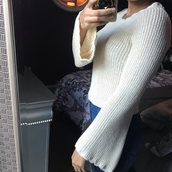 Closet Closing! knit bell sleeve sweater - Picture 7 of 8
